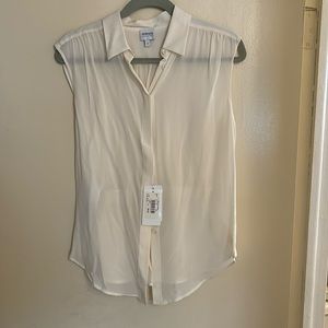 sleeveless Armani silk shirt